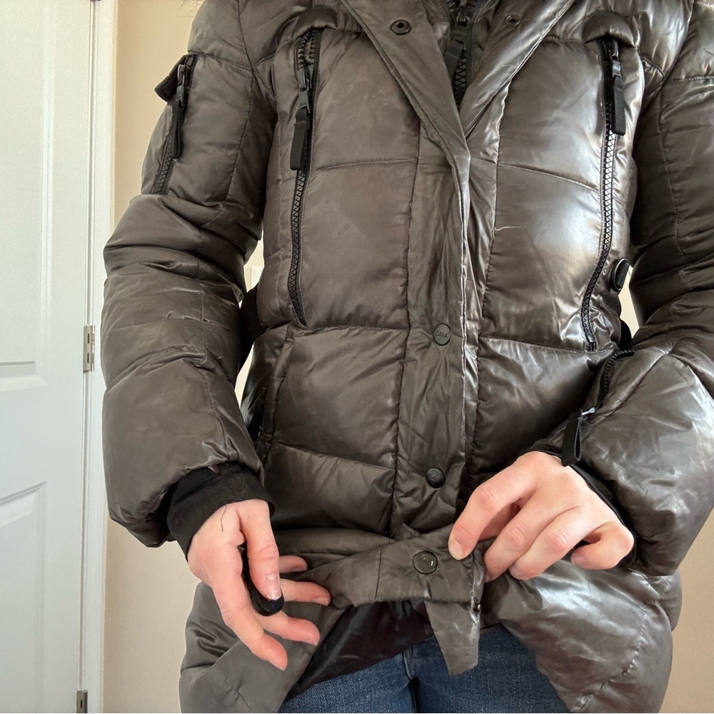 SAM. Goose Down & Raccoon Eskimo Winter Longline Puffer Jacket- Fair condition - Picture 5 of 16